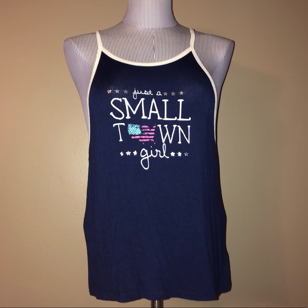 Messy Bun Just Chillin’ “Small Town Girl” Top